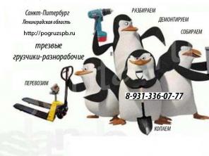 Переезды, грузчики, демонтаж, разнорабочие