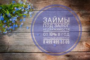 Займ за день от инвестора. Только под залог.