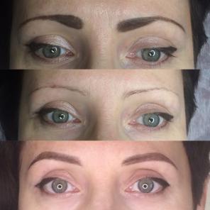 Ручной татуаж бровей, микроблейдинг бровей Phibrows