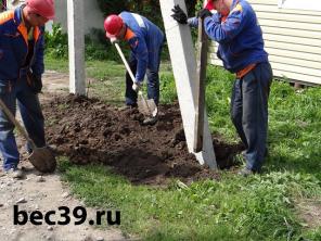Установка опор ЛЭП в Калининграде