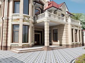 Дом фасад. Срок службы 30 лет.