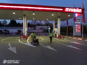 Нанесение дорожной разметки