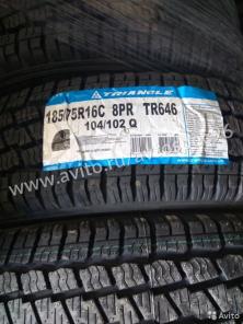 Шины на Газель новые 185/75R16C TL Triangle TR646