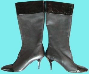 сапоги женские, кожаные, чёрные, 39-40 размера, лёгкие, бу, итальянские
