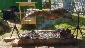 Разборный вертел для жарки барана