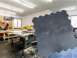 Недорогие сборные полы из резины для гаража