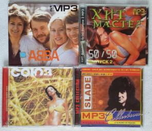песни зарубежных(Аbbа, Slade) и российских исполнителей на 4-х МР-3