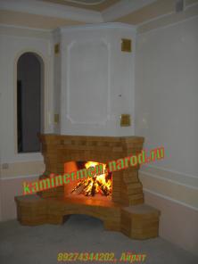 Кладка каминов из кирпича, барбекю в Казани.