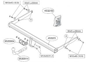 Фаркоп для Ford Focus 2/рестайлинг, 3 (универсал) Цена-5400 руб.