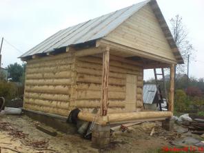 Сруб бани 5*3+2м.выпуска под террасу за 125000 руб.