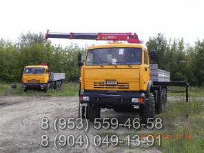 Бортовой автомобиль с краном манипулятором, КАМАЗ с КМУ,