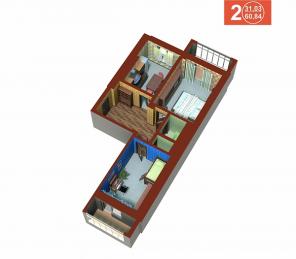 Продается 2-х комнатная квартира в новостройке
