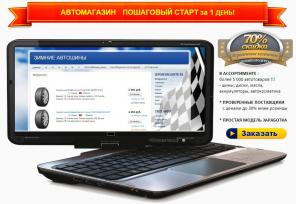 Автомагазин - Ваш сверхприбыльный стартап за 1 ден
